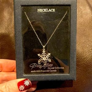 Snowflake necklace made with Swarovski crystals